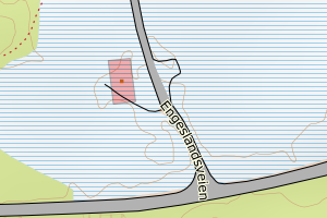 Kartbilde fra WMS-tjeneste av avviket