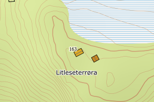Kartbilde fra WMS-tjeneste av avviket