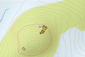 Kartbilde fra WMS-tjeneste av avviket
