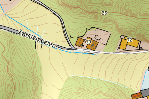 Kartbilde fra WMS-tjeneste av avviket