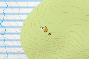 Kartbilde fra WMS-tjeneste av avviket