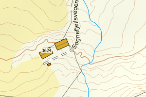 Kartbilde fra WMS-tjeneste av avviket