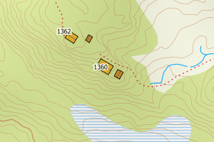 Kartbilde fra WMS-tjeneste av avviket