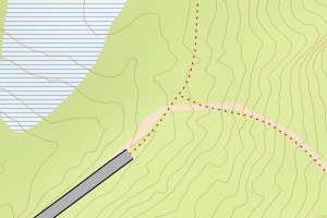 Kartbilde fra WMS-tjeneste av avviket
