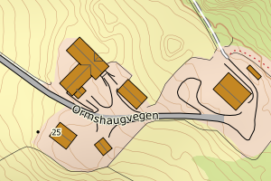 Kartbilde fra WMS-tjeneste av avviket