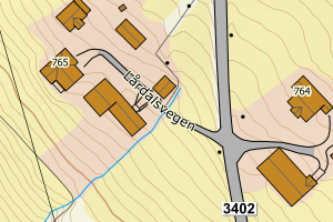 Kartbilde fra WMS-tjeneste av avviket