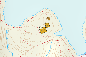 Kartbilde fra WMS-tjeneste av avviket