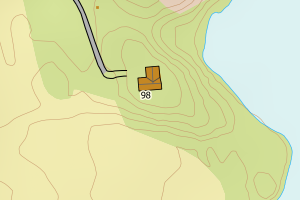 Kartbilde fra WMS-tjeneste av avviket