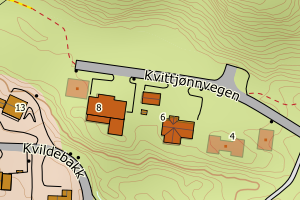 Kartbilde fra WMS-tjeneste av avviket