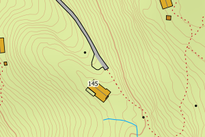 Kartbilde fra WMS-tjeneste av avviket