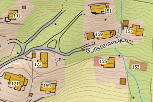 Kartbilde fra WMS-tjeneste av avviket