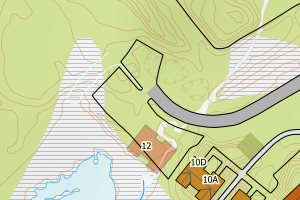 Kartbilde fra WMS-tjeneste av avviket