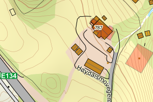 Kartbilde fra WMS-tjeneste av avviket