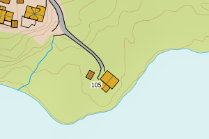 Kartbilde fra WMS-tjeneste av avviket