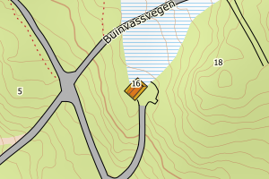 Kartbilde fra WMS-tjeneste av avviket