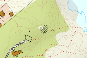 Kartbilde fra WMS-tjeneste av avviket