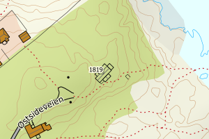 Kartbilde fra WMS-tjeneste av avviket