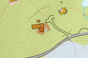 Kartbilde fra WMS-tjeneste av avviket