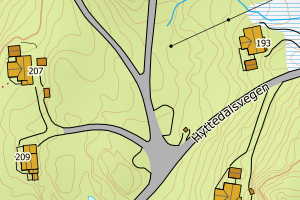 Kartbilde fra WMS-tjeneste av avviket