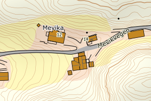 Kartbilde fra WMS-tjeneste av avviket