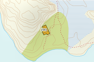 Kartbilde fra WMS-tjeneste av avviket