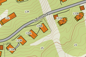 Kartbilde fra WMS-tjeneste av avviket