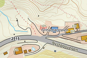 Kartbilde fra WMS-tjeneste av avviket