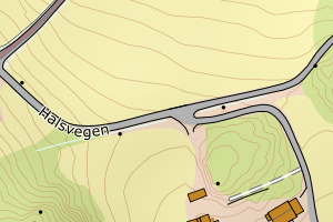 Kartbilde fra WMS-tjeneste av avviket