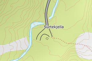 Kartbilde fra WMS-tjeneste av avviket