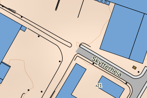 Kartbilde fra WMS-tjeneste av avviket