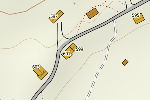 Kartbilde fra WMS-tjeneste av avviket