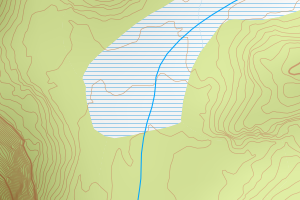 Kartbilde fra WMS-tjeneste av avviket
