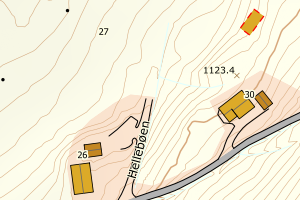 Kartbilde fra WMS-tjeneste av avviket