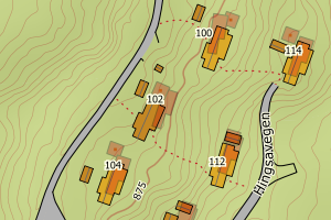 Kartbilde fra WMS-tjeneste av avviket