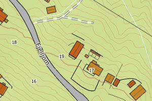 Kartbilde fra WMS-tjeneste av avviket