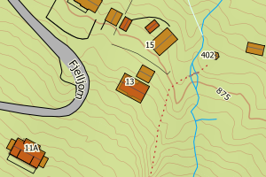 Kartbilde fra WMS-tjeneste av avviket