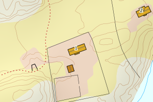 Kartbilde fra WMS-tjeneste av avviket