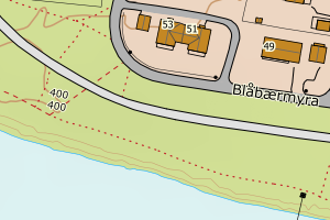 Kartbilde fra WMS-tjeneste av avviket
