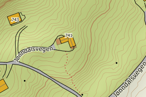 Kartbilde fra WMS-tjeneste av avviket