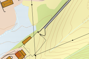 Kartbilde fra WMS-tjeneste av avviket