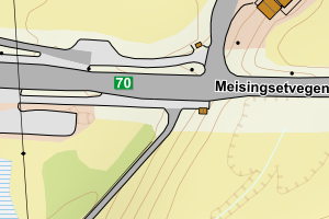 Kartbilde fra WMS-tjeneste av avviket