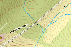 Kartbilde fra WMS-tjeneste av avviket