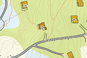 Kartbilde fra WMS-tjeneste av avviket