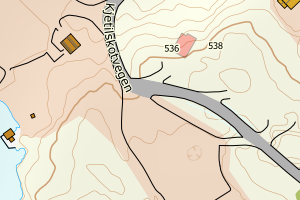 Kartbilde fra WMS-tjeneste av avviket