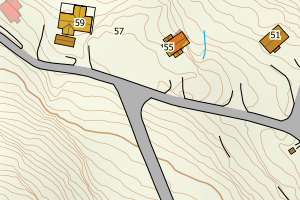 Kartbilde fra WMS-tjeneste av avviket