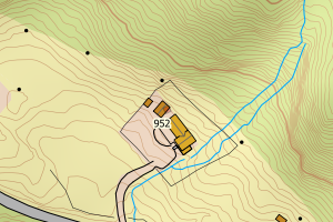 Kartbilde fra WMS-tjeneste av avviket