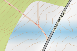 Kartbilde fra WMS-tjeneste av avviket