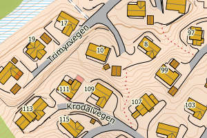 Kartbilde fra WMS-tjeneste av avviket
