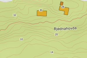 Kartbilde fra WMS-tjeneste av avviket