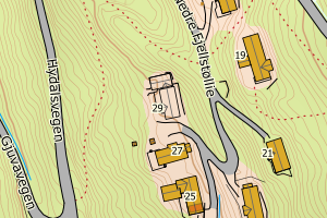 Kartbilde fra WMS-tjeneste av avviket